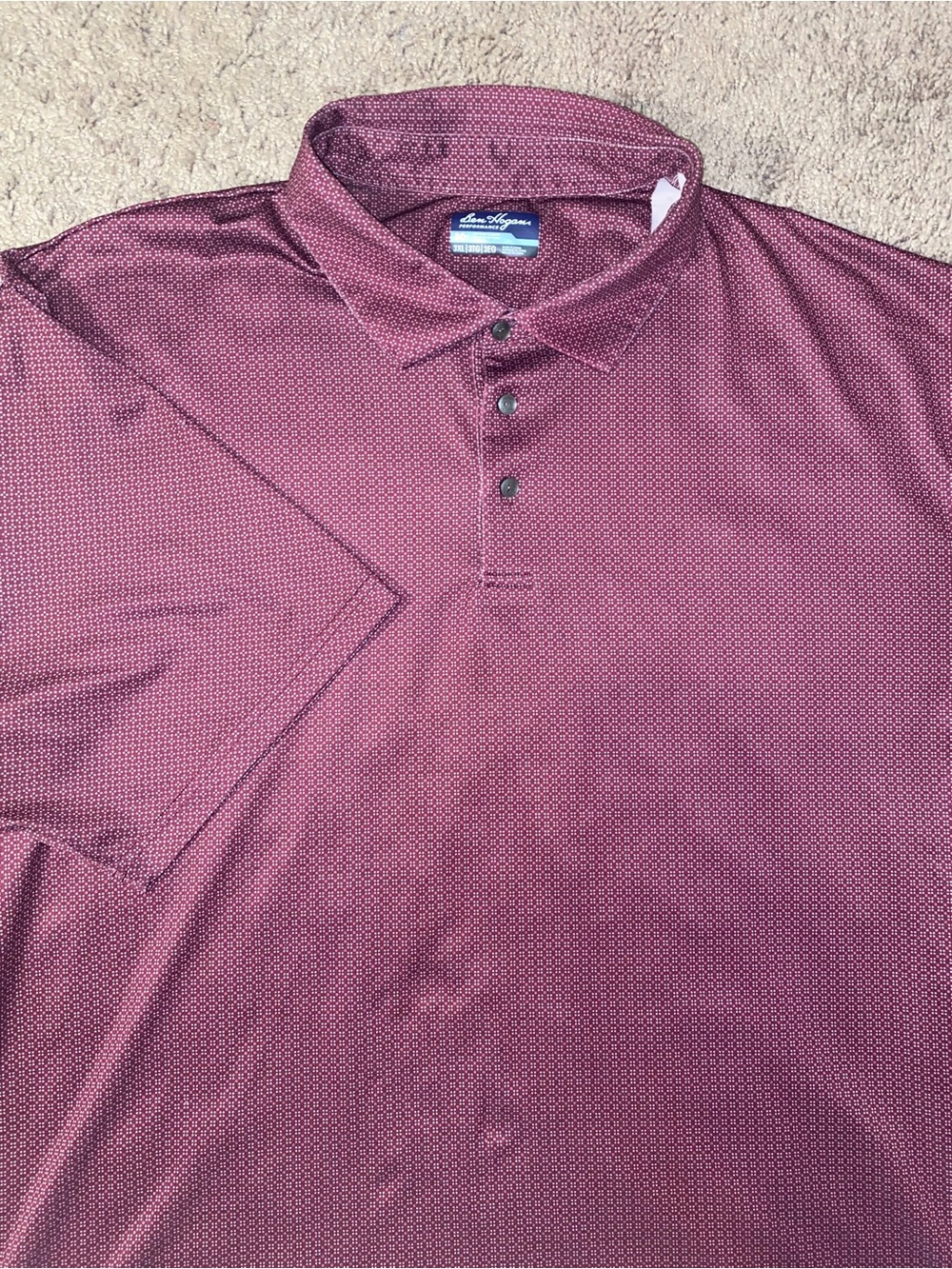Ben Hogan Performance Golf Polo Mens Size 3XL XXXL Polyester Red Summer Shirt